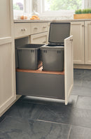 REV A SHELF : Legrabox Pullout Double Waste Container for Full-Height Cabinets w/ Soft-Close