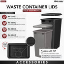 REV A SHELF : Legrabox Pullout Double Waste Container for Full-Height Cabinets w/ Soft-Close