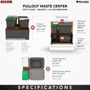 REV A SHELF : Legrabox Pull Out Waste Container w/Soft Close