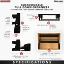 REV A SHELF : Customizable Pull Down Organizer for Wall Cabinets (No Shelf)