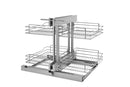 REV A SHELF : Steel Two-Tier Pullout Organizer for Blind Corner Cabinets w/ Soft-Close