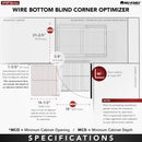 REV A SHELF : Steel Two-Tier Pullout Organizer for Blind Corner Cabinets