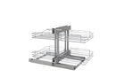 REV A SHELF : Steel Two-Tier Pullout Organizer for Blind Corner Cabinets w/ Soft-Close