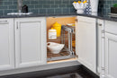 REV A SHELF : Steel Two-Tier Pullout Organizer for Blind Corner Cabinets w/ Soft-Close
