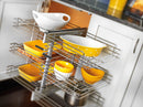 REV A SHELF : Steel 3-Tier Pullout Organizer for Blind Corner Cabinets w/ Soft-Close