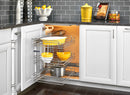 REV A SHELF : Steel 3-Tier Pullout Organizer for Blind Corner Cabinets w/ Soft-Close