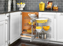 REV A SHELF : Steel 3-Tier Pullout Organizer for Blind Corner Cabinets w/ Soft-Close