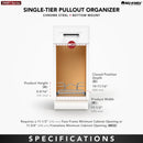 REV A SHELF : Single-Tier Bottom Mount Pullout Steel Wire Organizer
