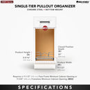 REV A SHELF : Single-Tier Bottom Mount Pullout Steel Wire Organizer