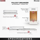 REV A SHELF : Single-Tier Bottom Mount Pullout Steel Wire Organizer