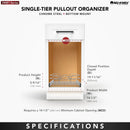REV A SHELF : Single-Tier Bottom Mount Pullout Steel Wire Organizer
