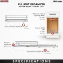 REV A SHELF : Single-Tier Bottom Mount Pullout Steel Wire Organizer