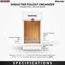 REV A SHELF : Single-Tier Bottom Mount Pullout Steel Wire Organizer