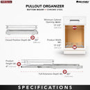 REV A SHELF : Single-Tier Bottom Mount Pullout Steel Wire Organizer
