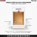 REV A SHELF : Single-Tier Bottom Mount Pullout Steel Wire Organizer
