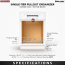 REV A SHELF : Single-Tier Bottom Mount Pullout Steel Wire Organizer