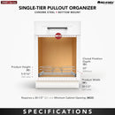REV A SHELF : Single-Tier Bottom Mount Pullout Steel Wire Organizer
