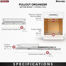 REV A SHELF : Single-Tier Bottom Mount Pullout Steel Wire Organizer