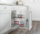 REV A SHELF : Two-Tier Bottom Mount Pullout Steel Wire Organizer