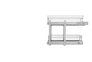 REV A SHELF : Two-Tier Bottom Mount Pullout Steel Wire Organizer