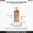 REV A SHELF : Two-Tier Bottom Mount Pullout Steel Wire Organizer