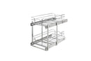 REV A SHELF : Two-Tier Bottom Mount Pullout Steel Wire Organizer