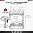 REV A SHELF : Two-Tier Bottom Mount Pullout Steel Wire Organizer