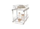 REV A SHELF : Two-Tier Bottom Mount Pullout Steel Wire Organizer