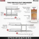 REV A SHELF : Two-Tier Bottom Mount Pullout Steel Wire Organizer
