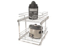 REV A SHELF : Two-Tier Bottom Mount Pullout Steel Wire Organizer