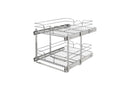 REV A SHELF : Two-Tier Bottom Mount Pullout Steel Wire Organizer