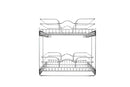 REV A SHELF : Two-Tier Bottom Mount Pullout Steel Wire Organizer