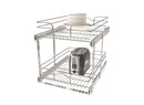 REV A SHELF : Two-Tier Bottom Mount Pullout Steel Wire Organizer