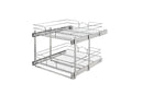 REV A SHELF : Two-Tier Bottom Mount Pullout Steel Wire Organizer