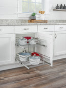 REV A SHELF : Two-Tier Bottom Mount Pullout Steel Wire Organizer