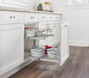 REV A SHELF : Two-Tier Bottom Mount Pullout Steel Wire Organizer