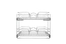 REV A SHELF : Two-Tier Bottom Mount Pullout Steel Wire Organizer