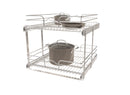 REV A SHELF : Two-Tier Bottom Mount Pullout Steel Wire Organizer