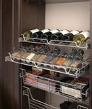 REV A SHELF : Deluxe Pullout Pantry Spice Organizer for Custom Walk-In Pantry Storage