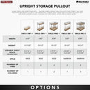 REV A SHELF : 3" Two-Tier Narrow Wire Wall Upright Pullout
