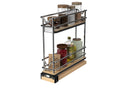 REV A SHELF : 3" Two-Tier Narrow Wire Wall Upright Pullout