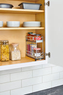 REV A SHELF : 5" Two-Tier Wide Wire Wall Upright Pullout