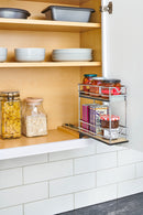 REV A SHELF : 5" Two-Tier Wide Wire Wall Upright Pullout