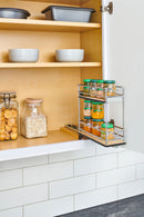 REV A SHELF : 5" Two-Tier Wide Wire Wall Upright Pullout