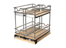 REV A SHELF : 9” Two-Tier Double Wide Wire Wall Upright Pullout
