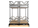 REV A SHELF : 9” Two-Tier Double Wide Wire Wall Upright Pullout
