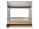 REV A SHELF : 9” Two-Tier Double Wide Wire Wall Upright Pullout