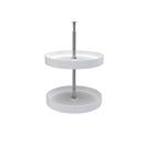 REV A SHELF : Polymer Full-Circle 2-Shelf Lazy Susan w/Dependent Hardware for Corner Wall Cabinets