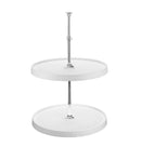 REV A SHELF : Polymer Full-Circle 2-Shelf Lazy Susan w/Dependent Hardware for Corner Wall Cabinets