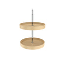 REV A SHELF : Polymer Full-Circle 2-Shelf Lazy Susan w/Dependent Hardware for Corner Wall Cabinets